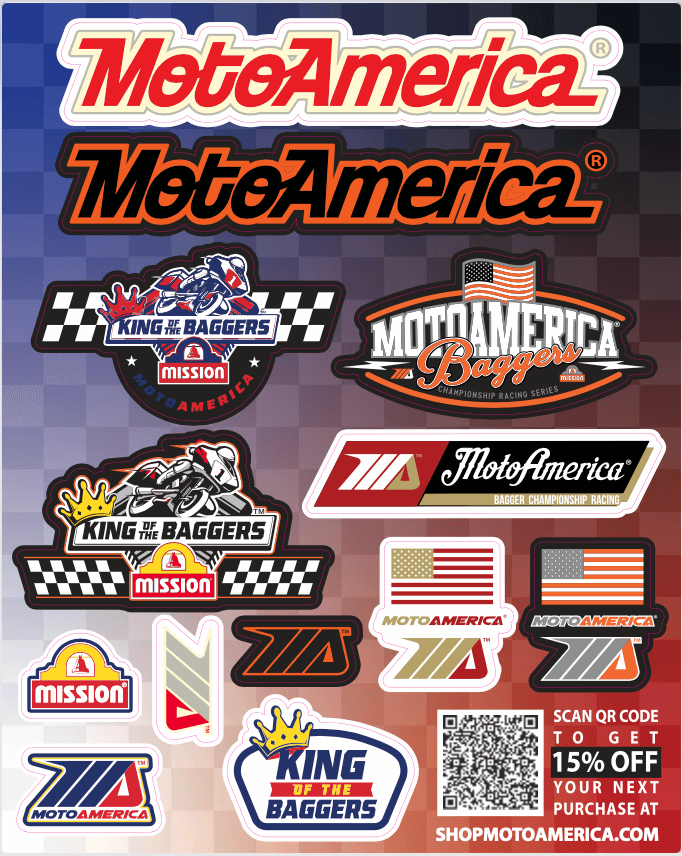 MA Sticker Sheet - Moto Baggers - Moto America
